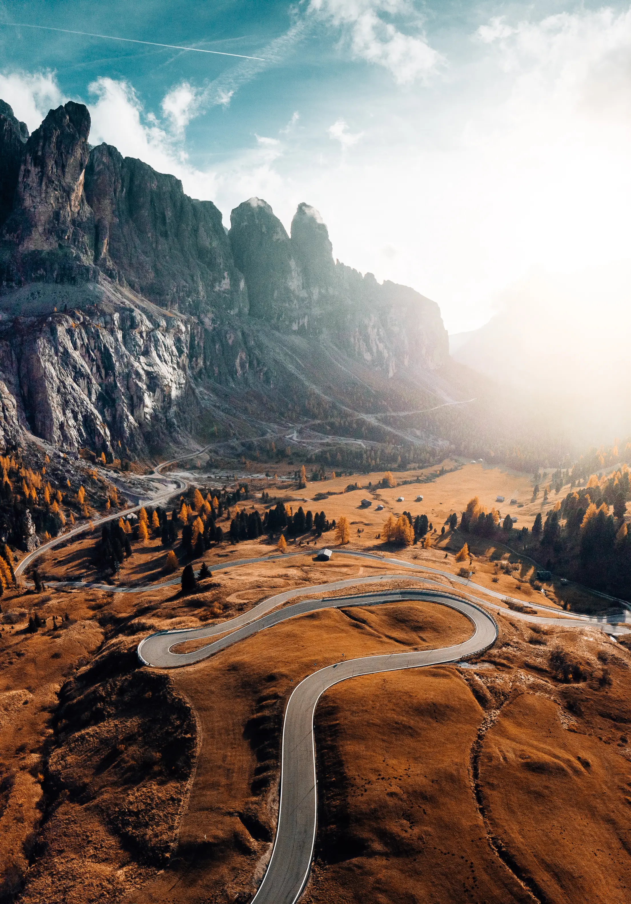 stock photo of landscape and winding road